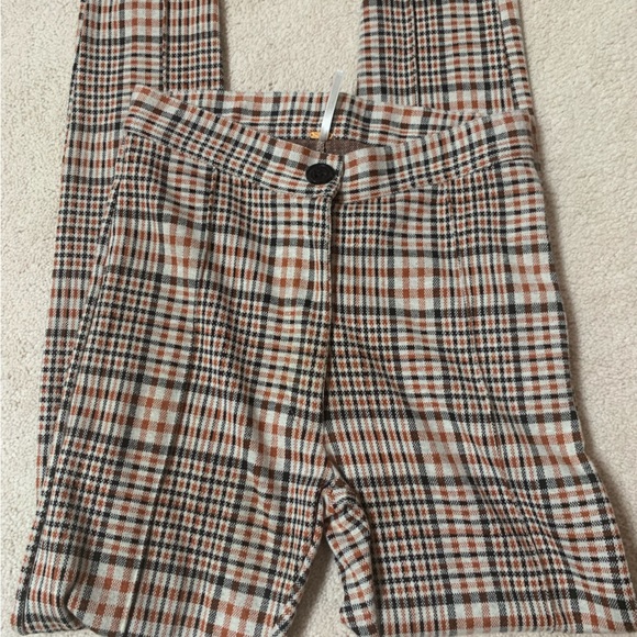 Free People Plaid Skinny Pants - Picture 4 of 6